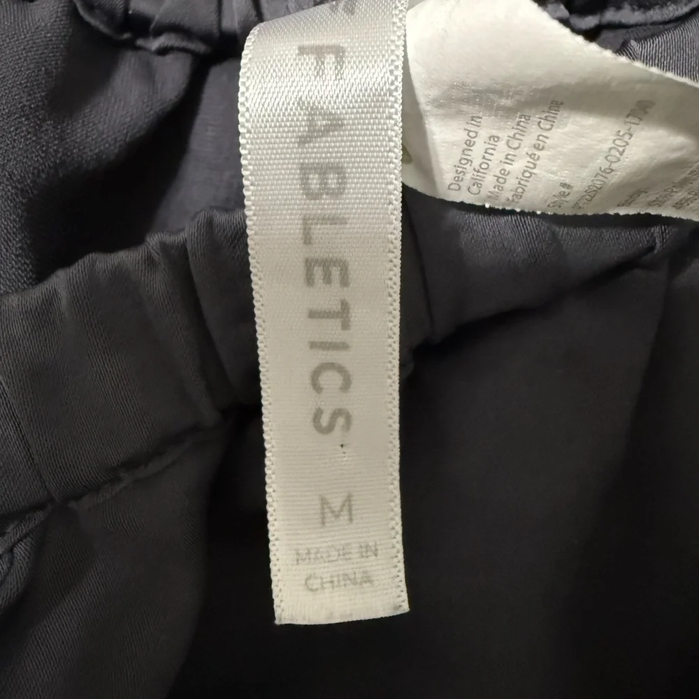 Fabletics EcoSatin Sleep Bottoms Pewter Gray Medium Silky Pajama Pants EUC